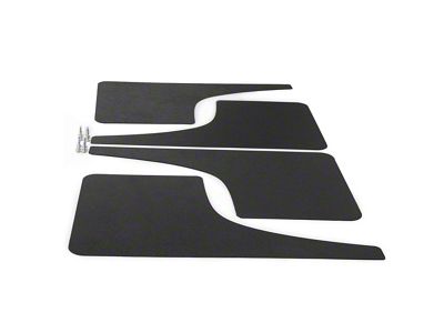 Mud Flaps; Front and Rear; Matte Black Vinyl (20-24 Sierra 3500 HD SRW)