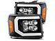 AlphaRex NOVA-Series LED Projector Headlights; Black Housing; Clear Lens (07-14 Sierra 3500 HD)