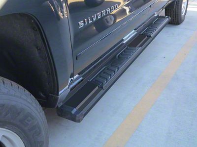 OE Style Running Boards; Black (07-19 Sierra 3500 HD Extended/Double Cab)