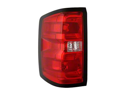 OE Style Tail Light; Chrome Housing; Red/Clear Lens; Driver Side (15-19 Sierra 3500 HD DRW w/ Factory Halogen Tail Lights)