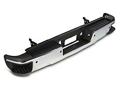 OEM Style Rear Bumper; Pre-Drilled for Backup Sensors; Chrome (15-19 Sierra 3500 HD)