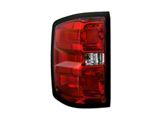 OEM Style Tail Light; Black Housing; Red/Clear Lens; Driver Side (15-19 Sierra 3500 HD DRW w/ Factory Halogen Tail Lights)