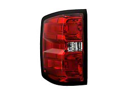 OEM Style Tail Light; Black Housing; Red/Clear Lens; Driver Side (15-19 Sierra 3500 HD DRW w/ Factory Halogen Tail Lights)