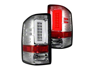 OLED Tail Lights; Chrome Housing; Clear Lens (16-19 Sierra 3500 HD SRW w/ Factory LED Tail Lights)