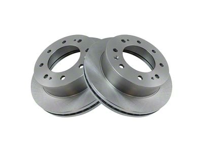 Plain Vented 8-Lug Rotors; Front Pair (11-24 Sierra 3500 HD)