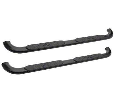 Platinum 4-Inch Oval Side Step Bars; Black (15-19 Sierra 3500 HD Double Cab)