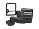 Powered Heated Manual Extendable Towing Mirrors with Clear LED Turn Signals; Black (20-24 Sierra 3500 HD)