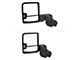 Powered Heated Manual Extendable Towing Mirrors with Clear LED Turn Signals; Black (20-24 Sierra 3500 HD)