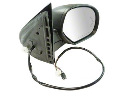 Powered Heated Memory Side Mirror; Textured Black; Passenger Side (07-08 Sierra 3500 HD)