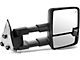 Powered Heated Towing Mirror with Smoked LED Turn Signals; Black; Passenger Side (07-14 Sierra 3500 HD)
