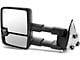 Powered Heated Towing Mirror with Smoked Turn Signal; Black; Driver Side (07-14 Sierra 3500 HD)