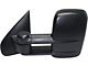 Powered Heated Towing Mirror; Textured Black; Driver Side (15-19 Sierra 3500 HD)