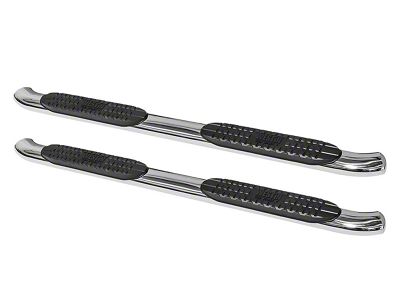 Pro Traxx 4-Inch Oval Side Step Bars; Stainless Steel (15-19 Sierra 3500 HD Regular Cab)