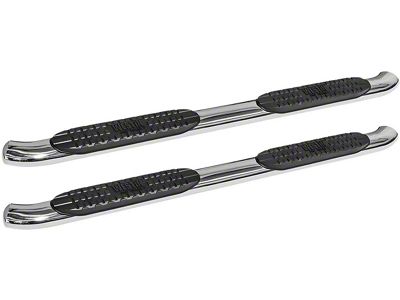 Pro Traxx 4-Inch Oval Side Step Bars; Stainless Steel (15-19 Sierra 3500 HD Double Cab)