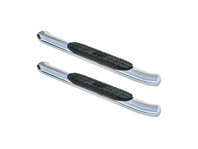 Pro Traxx 4-Inch Oval Side Step Bars; Stainless Steel (15-19 6.6L Duramax Sierra 3500 HD Regular Cab)