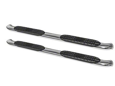 Pro Traxx 4-Inch Oval Side Step Bars; Stainless Steel (15-19 6.6L Duramax Sierra 3500 HD Double Cab)