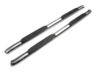 Pro Traxx 4-Inch Oval Side Step Bars; Stainless Steel (20-24 Sierra 3500 HD Crew Cab)
