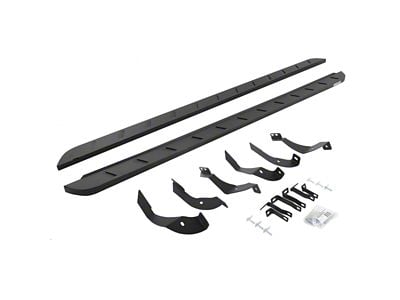 Go Rhino RB10 Slim Running Boards; Textured Black (15-19 6.6L Duramax Sierra 3500 HD Crew Cab)