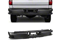 Rear Bumper; Not Pre-Drilled for Backup Sensors; Black (15-19 Sierra 3500 HD w/ Hitch Draw Bar)