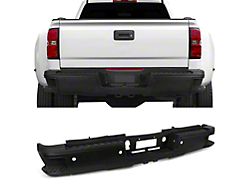 Rear Bumper; Pre-Drilled for Backup Sensors; Black (15-19 Sierra 3500 HD w/ Hitch Draw Bar)