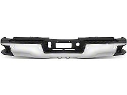 Rear Bumper; Pre-Drilled for Backup Sensors; Chrome (15-19 Sierra 3500 HD w/ Hitch Draw Bar)