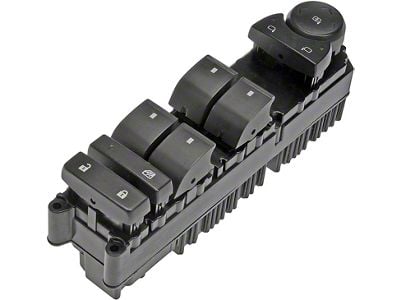 Remanufactured Power Window Switch; Front Driver Side; 8-Button (07-14 Sierra 3500 HD Extended Cab, Crew Cab)