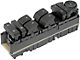 Remanufactured Power Window Switch; Front Driver Side; 9-Button (07-13 Sierra 3500 HD Extended Cab, Crew Cab)