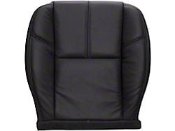 Replacement Bucket Seat Bottom Cover; Driver Side; Ebony/Black Leather (07-14 Sierra 3500 HD w/ Non-Ventilated Seats)