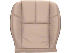 Replacement Bucket Seat Bottom Cover; Driver Side; Light Cashmere/Tan Leather (07-14 Sierra 3500 HD w/ Non-Ventilated Seats)