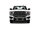 Rugged Heavy Duty Grille Guard with 7-Inch Black Round LED Lights; Black (15-19 Sierra 3500 HD, Excluding Denali)