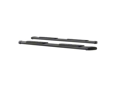 Regal 7-Inch Oval Side Step Bars without Mounting Brackets; Textured Black (07-25 6.0L Sierra 3500 HD Crew Cab)