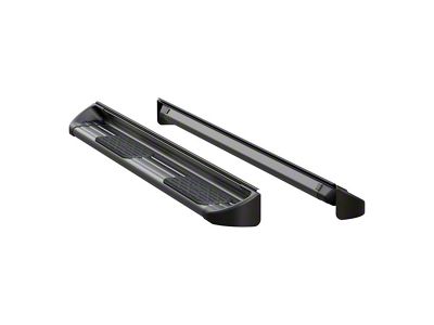 Stainless Side Entry Running Boards without Mounting Brackets; Textured Black (20-24 Sierra 3500 HD Double Cab)