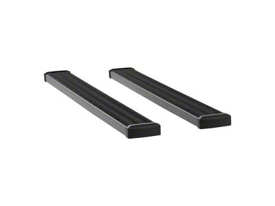 Grip Step 7-Inch Running Boards without Mounting Brackets; Textured Black (07-18 6.0L Sierra 3500 HD Extended/Double Cab)