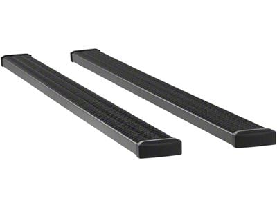 Grip Step 7-Inch Running Boards without Mounting Brackets; Textured Black (07-19 6.0L Sierra 3500 HD Extended/Double Cab w/ 8-Foot Long Box; 07-19 6.0L Sierra 3500 HD Crew Cab w/ 6.50-Foot Standard Box)