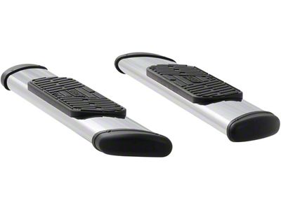 Regal 7-Inch Oval Side Step Bars; Polished Stainless (15-17 Sierra 3500 HD Regular Cab)