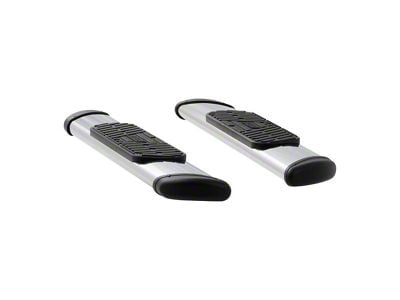Regal 7-Inch Oval Side Step Bars without Mounting Brackets; Polished Stainless (07-18 6.0L Sierra 3500 HD Regular Cab)