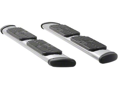 Regal 7-Inch Oval Side Step Bars; Body Mount; Polished Stainless (07-13 Sierra 3500 HD Extended Cab)