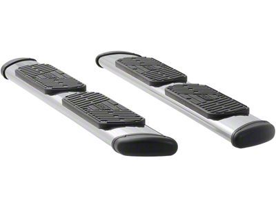 Regal 7-Inch Oval Side Step Bars; Polished Stainless (20-24 Sierra 3500 HD Double Cab)