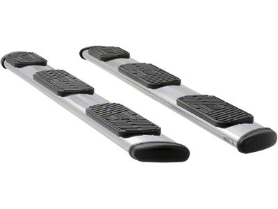 Regal 7-Inch Wheel-to-Wheel Oval Side Step Bars; Polished Stainless (15-19 Sierra 3500 HD Crew Cab w/ 6.50-Foot Standard Box)