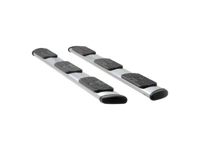 Regal 7-Inch Wheel-to-Wheel Oval Side Step Bars; Polished Stainless (07-14 6.0L Sierra 3500 HD Crew Cab w/ 8-Foot Long Box)