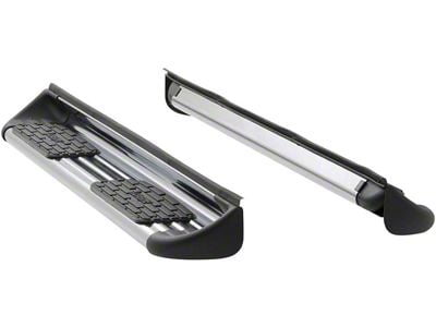 Stainless Side Entry Running Boards; Rocker Mount; Polished (07-13 6.0L Sierra 3500 HD Extended Cab)