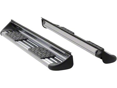 Stainless Side Entry Running Boards; Rocker Mount; Polished (07-14 6.0L Sierra 3500 HD Crew Cab)