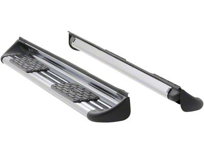 Stainless Side Entry Running Boards; Body Mount; Polished (07-14 Sierra 3500 HD Crew Cab)