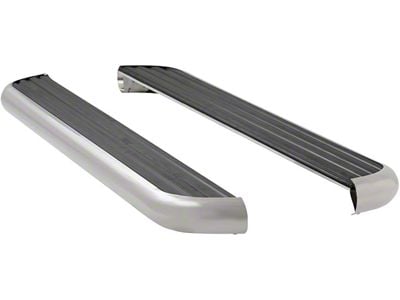 MegaStep 6.50-Inch Running Boards; Rocker Mount; Polished Stainless (15-18 6.0L Sierra 3500 HD Double Cab)