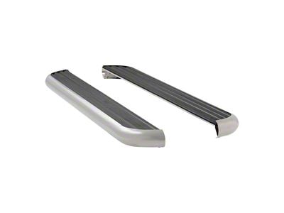 MegaStep 6.50-Inch Running Boards without Mounting Brackets; Polished Stainless (07-18 6.0L Sierra 3500 HD Extended/Double Cab)