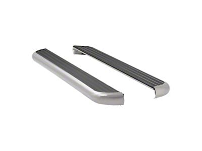 MegaStep 6.50-Inch Wheel-to-Wheel Running Boards; Rocker Mount; Polished Stainless (07-14 6.0L Sierra 3500 HD Regular Cab w/ 8-Foot Long Box)