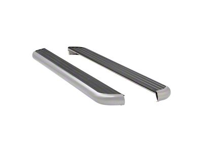 MegaStep 6.50-Inch Running Boards without Mounting Brackets; Polished Stainless (11-18 6.0L Sierra 3500 HD Extended/Double Cab w/ 6.50-Foot Standard Box)
