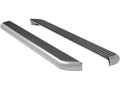 MegaStep 6.50-Inch Wheel-to-Wheel Running Boards; Polished Stainless (15-19 Sierra 3500 HD Double Cab w/ 8-Foot Long Box, Crew Cab w/ 6.50-Foot Standard Box)