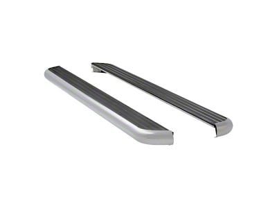 MegaStep 6.50-Inch Running Boards without Mounting Brackets; Polished Stainless (07-18 6.0L Sierra 3500 HD Extended/Double Cab w/ 8-Foot Long Box; 11-18 6.0L Sierra 3500 HD Crew Cab w/ 6.50-Foot Standard Box)
