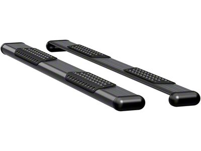O-Mega II 6-Inch Oval Side Step Bars; Rocker Mount; Textured Black (07-13 6.0L Sierra 3500 HD Extended Cab)